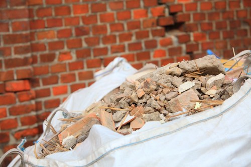 Professional waste clearance team at work